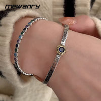 Blue Zircon Bracelet for Women Classic Opening New Trends Punk Creative Personality Birthday Jewelry Gifts Wholesale