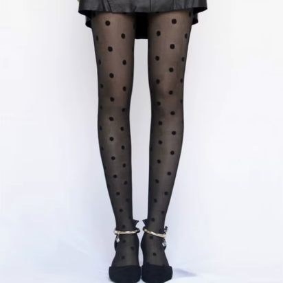 Newest Sheer Women'S Tights Classic Polka Dot Silk Stockings Ladies Vintage Fashion Underwear Sexy Pantyhose Transparent Hosiery