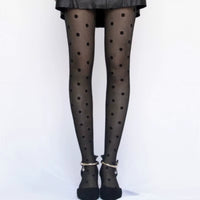Newest Sheer Women'S Tights Classic Polka Dot Silk Stockings Ladies Vintage Fashion Underwear Sexy Pantyhose Transparent Hosiery