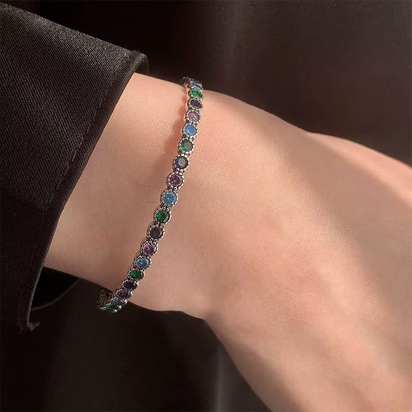 Blue Zircon Bracelet for Women Classic Opening New Trends Punk Creative Personality Birthday Jewelry Gifts Wholesale