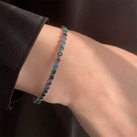 Blue Zircon Bracelet for Women Classic Opening New Trends Punk Creative Personality Birthday Jewelry Gifts Wholesale