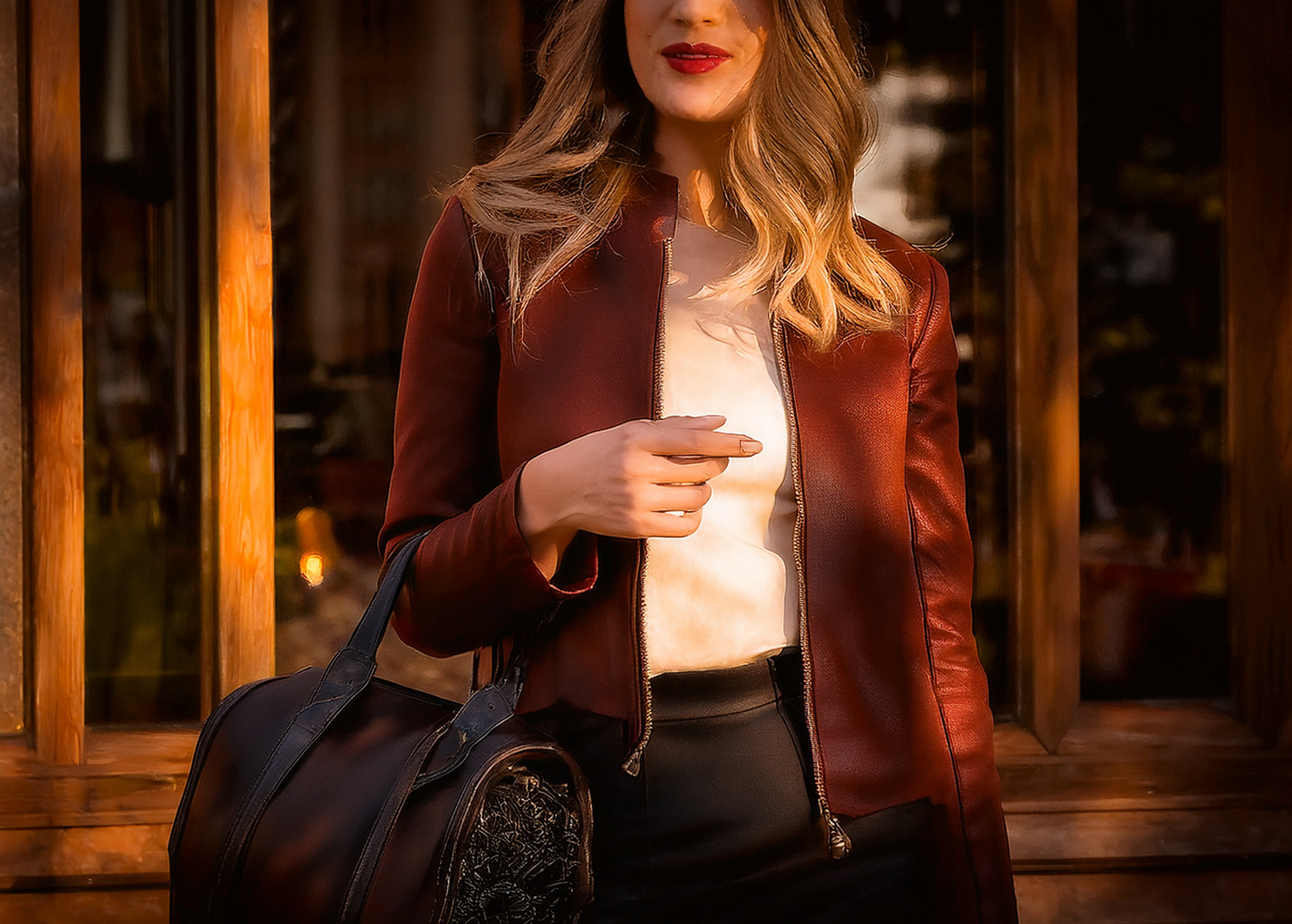 Women Bike Coat PU Leather Outwear Zipper Outfit Autumn Winter Wome Fashion Short Thin Female Jacket