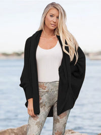 BOHO Winter Cardigans for Women Oversize Batwing Sleeve Sweaters Long Cardigan Female Knitted Clothes Khaki Jackets