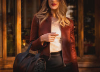 Women Bike Coat PU Leather Outwear Zipper Outfit Autumn Winter Wome Fashion Short Thin Female Jacket